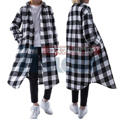 Anime Tokyo Manji Gang Manjiro Sano Mikey Cosplay Costume Long Sleeve Plaid Shirts Blouses Coat Daily Casual Wear - Coscosmos