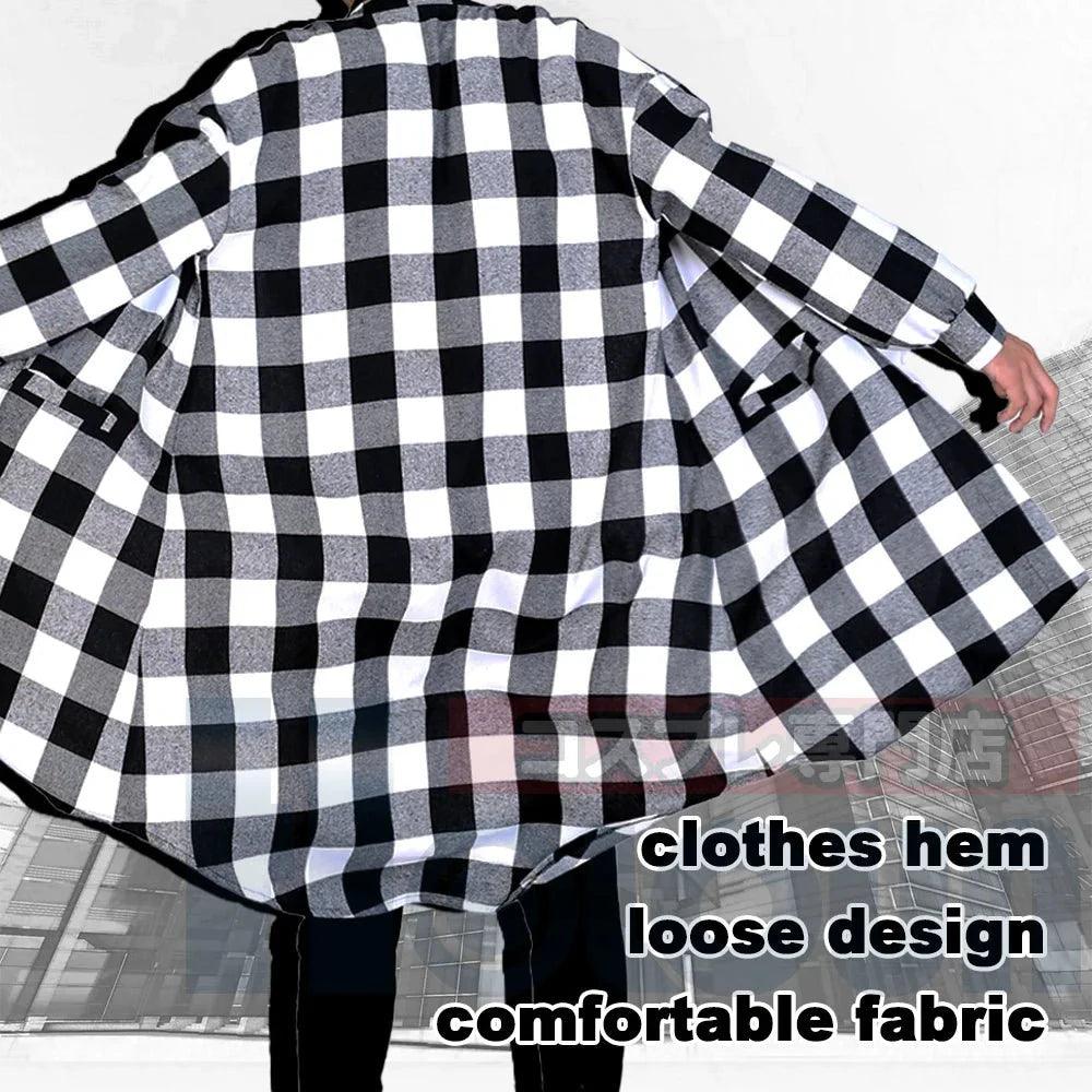 Anime Tokyo Manji Gang Manjiro Sano Mikey Cosplay Costume Long Sleeve Plaid Shirts Blouses Coat Daily Casual Wear - Coscosmos