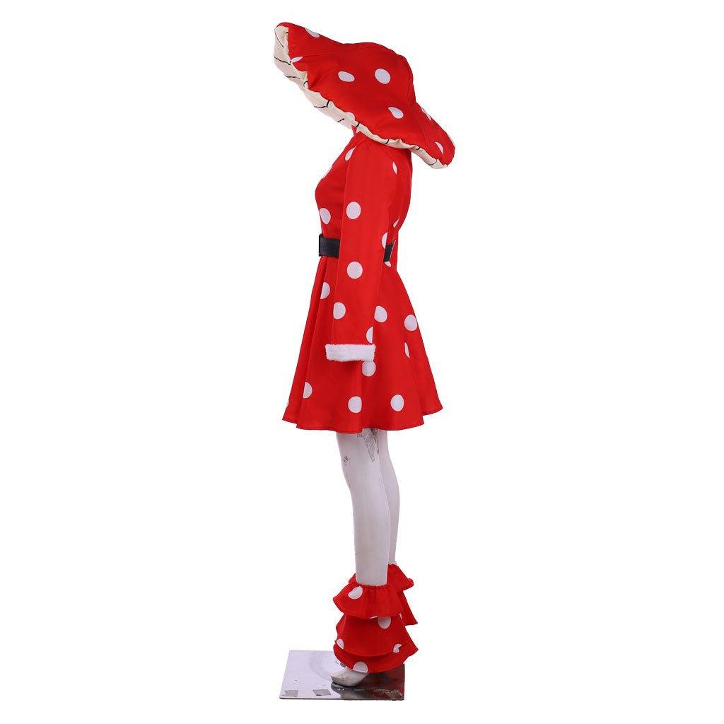 Anime Uniform cosplay costume Halloween Carnival Komori Kinoko red polka dot dress - Coscosmos