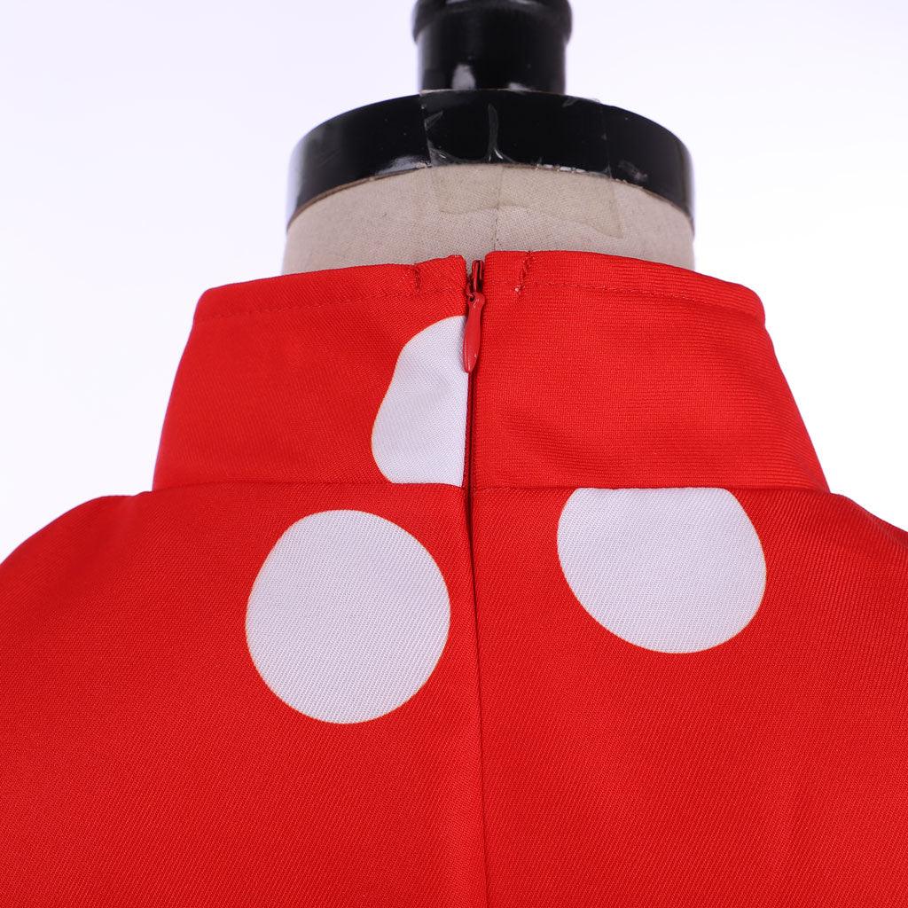 Anime Uniform cosplay costume Halloween Carnival Komori Kinoko red polka dot dress - Coscosmos