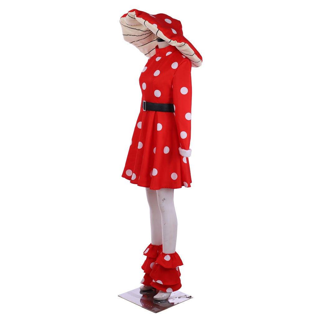 Anime Uniform cosplay costume Halloween Carnival Komori Kinoko red polka dot dress - Coscosmos