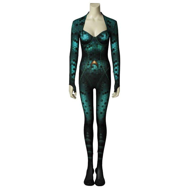 Aquaman Mera Jumpsuit Cosplay Costume for Women - Sexy Zentai Bodysuit - Coscosmos