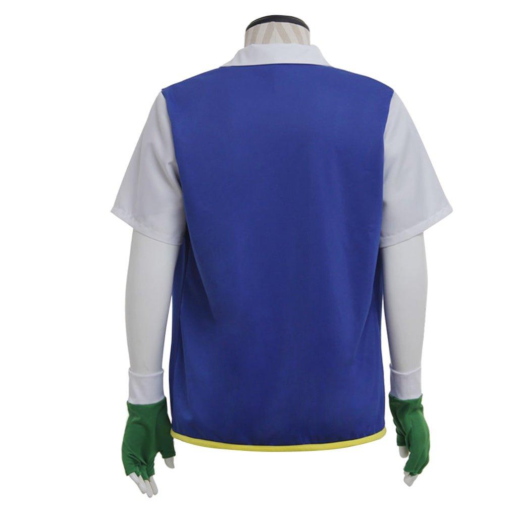 Ash Ketchum Pokemon Blue and White Jacket - Iconic Anime Cosplay Outfit - Coscosmos