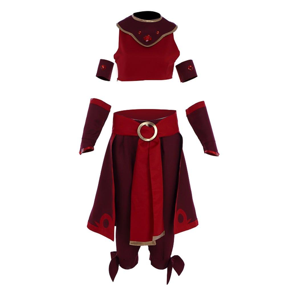 Avatar: The Last Airbender Cosplay Costume Kyoshi Warriors Suki Fire Nation Cosplay Suit Red Dress - Coscosmos