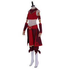 Avatar: The Last Airbender Cosplay Costume Kyoshi Warriors Suki Fire Nation Cosplay Suit Red Dress - Coscosmos