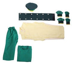 Avatar The Last Airbender Toph Beifong Cosplay Costume - Green Men's Outfit Uniform with Hat - Coscosmos