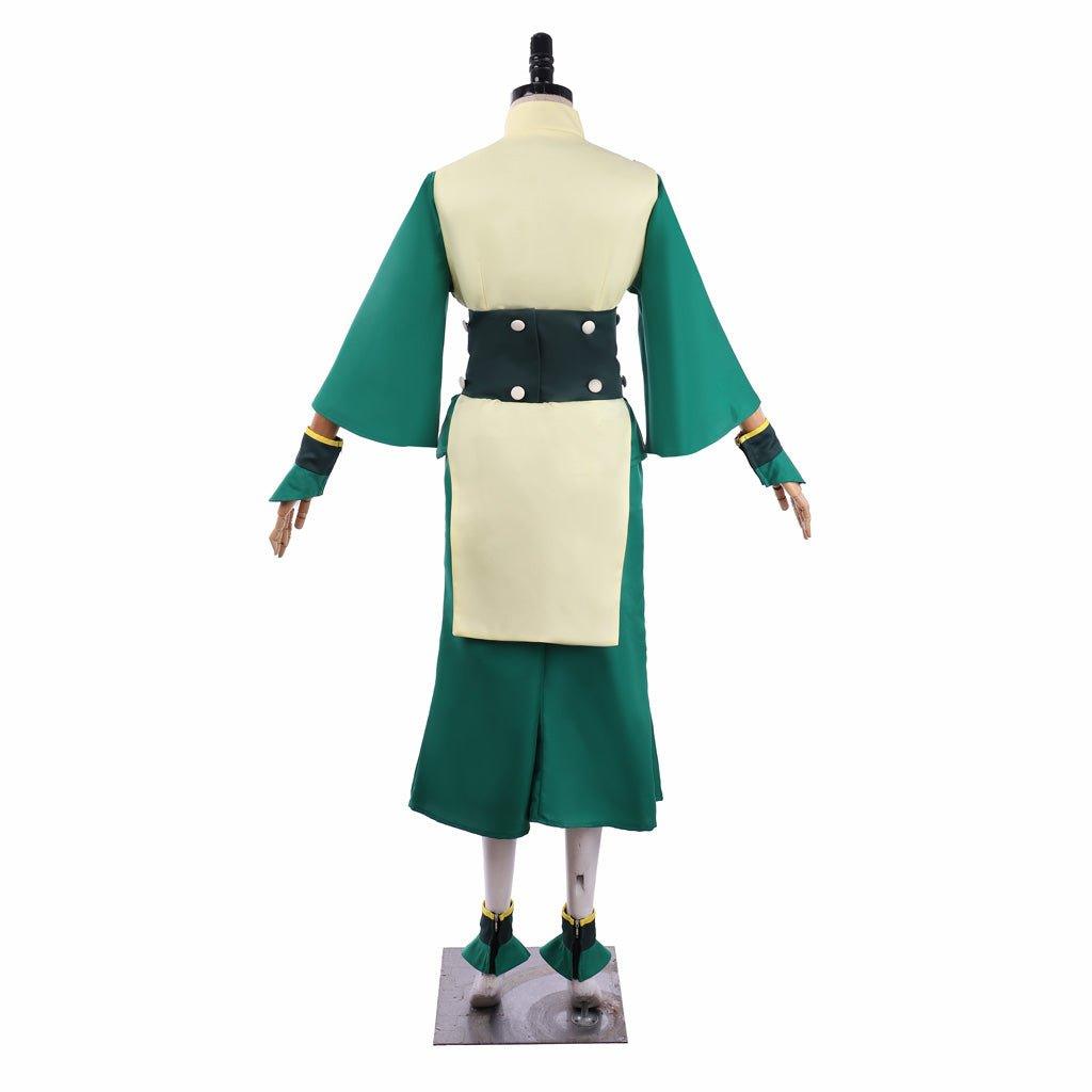 Avatar The Last Airbender Toph Beifong Cosplay Costume - Green Men's Outfit Uniform with Hat - Coscosmos