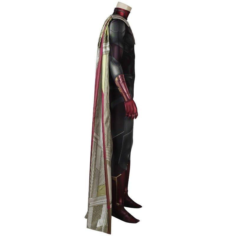 Avengers Vision Cosplay Costume 3D Printed Jumpsuit with Cloak - Coscosmos