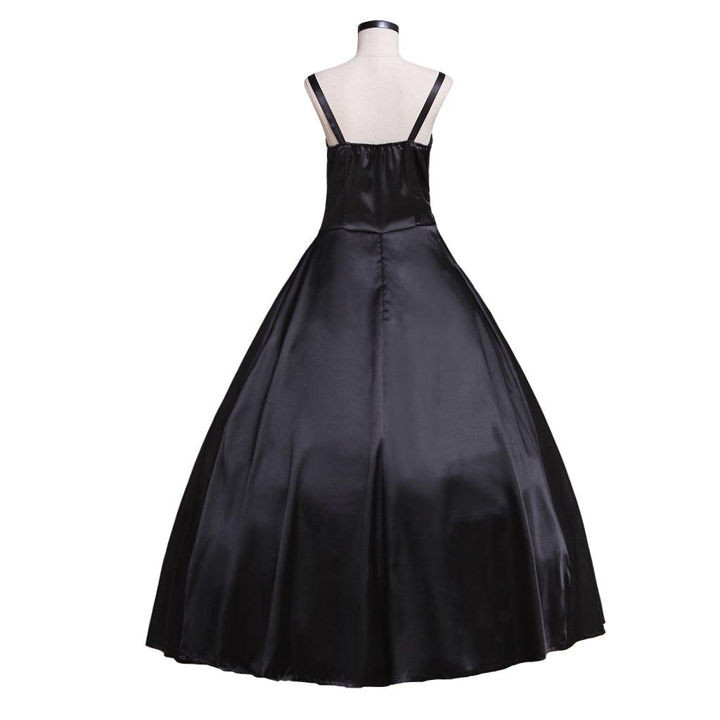 Victorian Rococo Medieval Gown Miko Ball Gothic Punk Black Velvet Dress Cosplay Costume