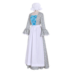 Victorian Pioneer Pilgrim Wench Rural Floral Prairie Dress Women Countryside Colonial Dress Lolita Dress