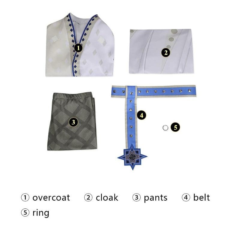 King Magnifico Costume for Men - Rosas Cosplay Cloak, Robe & Belt for Halloween Party