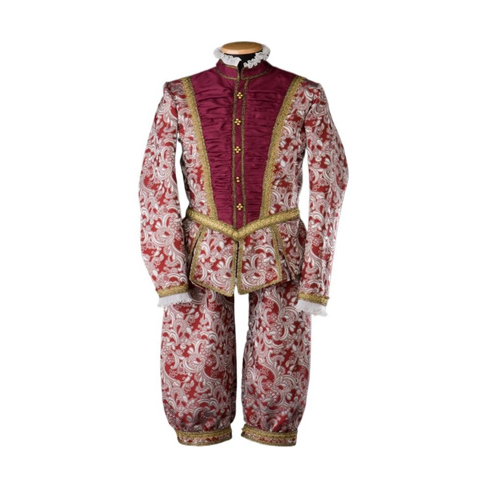 Tudor King Henry Court Costume - Renaissance Noble Prince Suit | 18th Century Medieval Outfit by Coscosmos