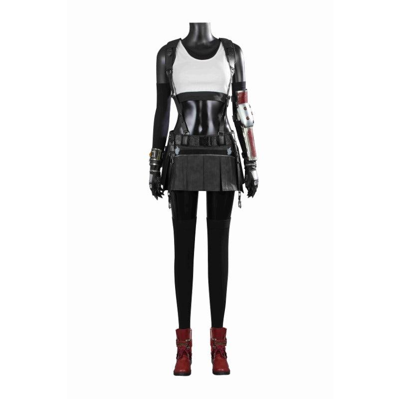 Tifa Lockhart Cosplay Costume Set - Wigs, Shoes, Accessories, Final Fantasy VII Halloween Outfit