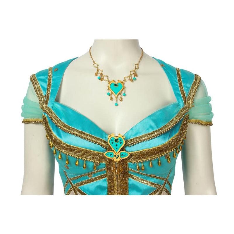 Princess Jasmine Cosplay Costume - Aladdin Inspired Peacock Dress for Adults