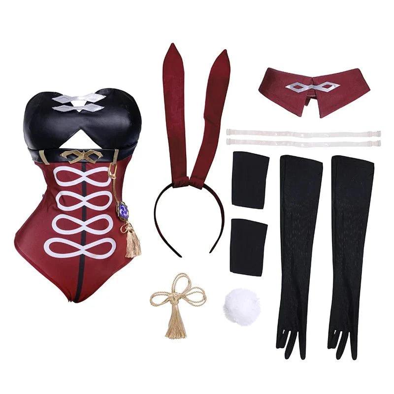 Beidou Bunny Girl Costume Genshin Impact Beidou Bunny Suit Sexy Women Jumpsuit Original Cosplay Costume Full Set - Coscosmos