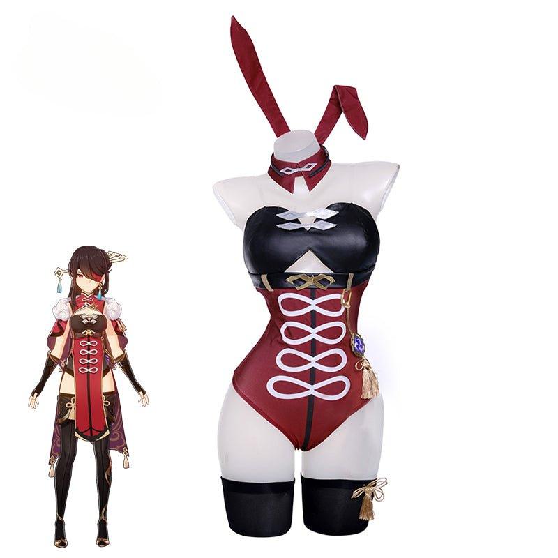 Beidou Bunny Girl Costume Genshin Impact Beidou Bunny Suit Sexy Women Jumpsuit Original Cosplay Costume Full Set - Coscosmos