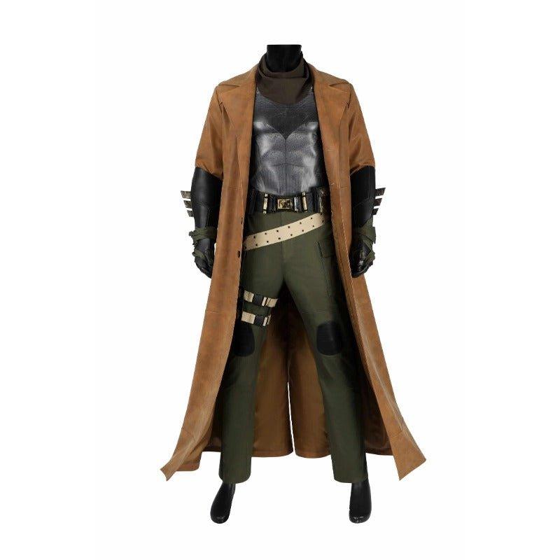 Ben Affleck Batman Cosplay Costume - Justice League Leather Battle Trench Coat - Coscosmos