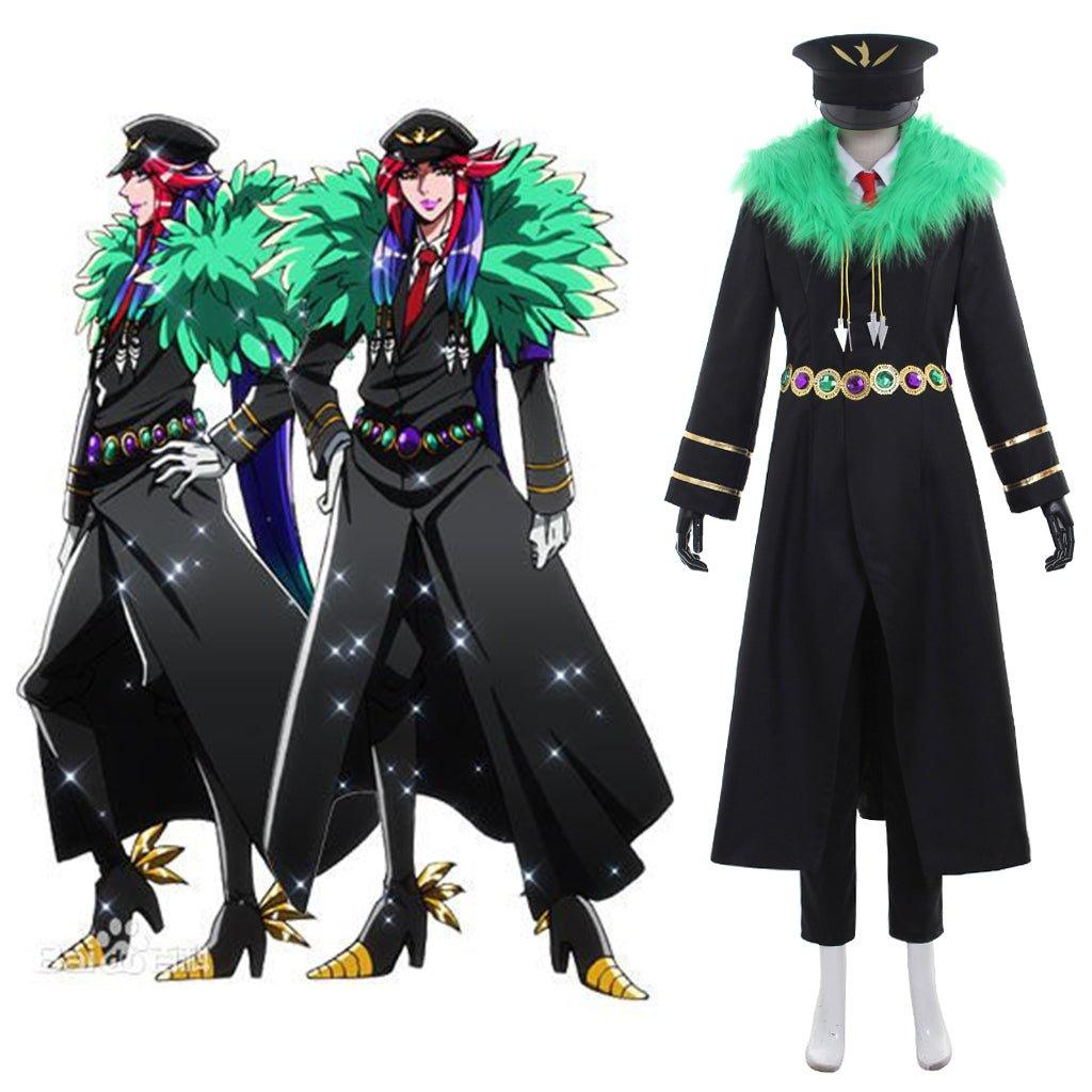 Black and White Moritatsu Three - Leaf Pheasant Cosplay Costume - Coscosmos