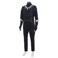 Black Panther Cosplay Costume Outfit Jumpsuit Boots Glove Mask Men's Suit Lot - Coscosmos