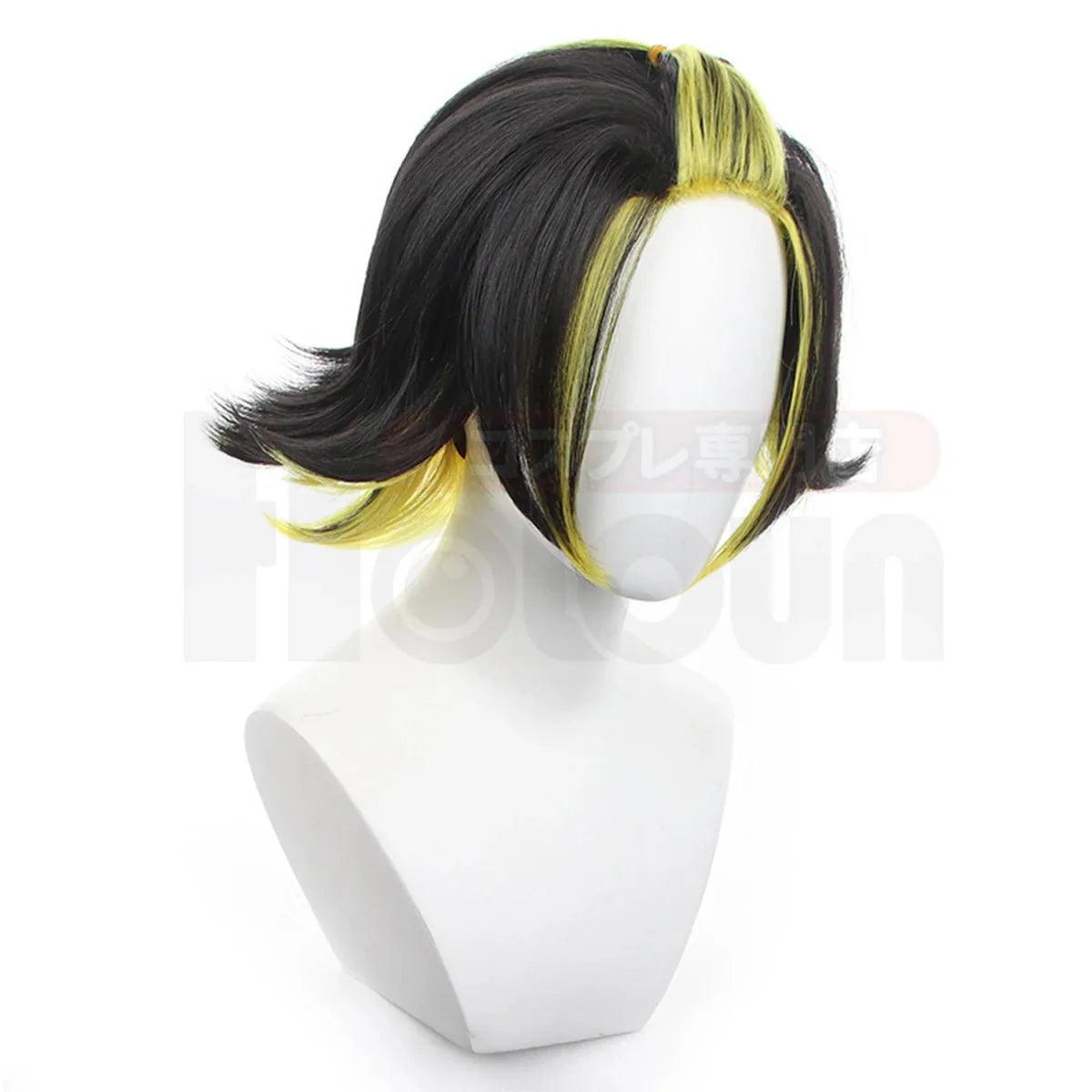 Blue Lock Anime Bachira Cosplay Wig Football Player Rose Net Synthetic Fiber Adjustable Size Heat Resistant Halloween - Coscosmos