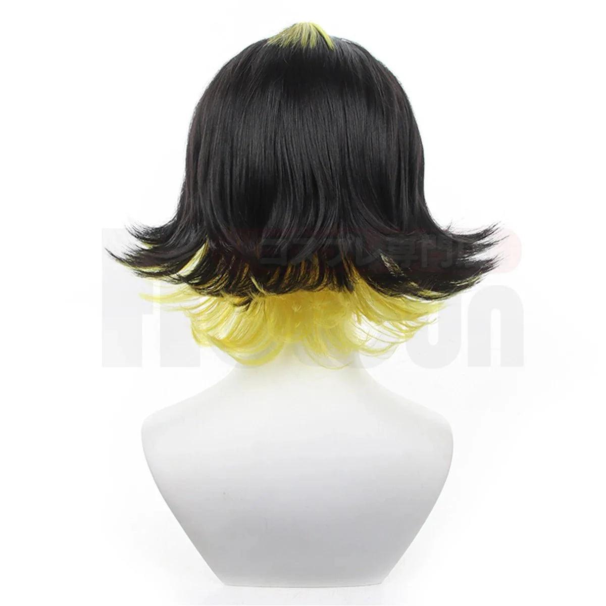 Blue Lock Anime Bachira Cosplay Wig Football Player Rose Net Synthetic Fiber Adjustable Size Heat Resistant Halloween - Coscosmos