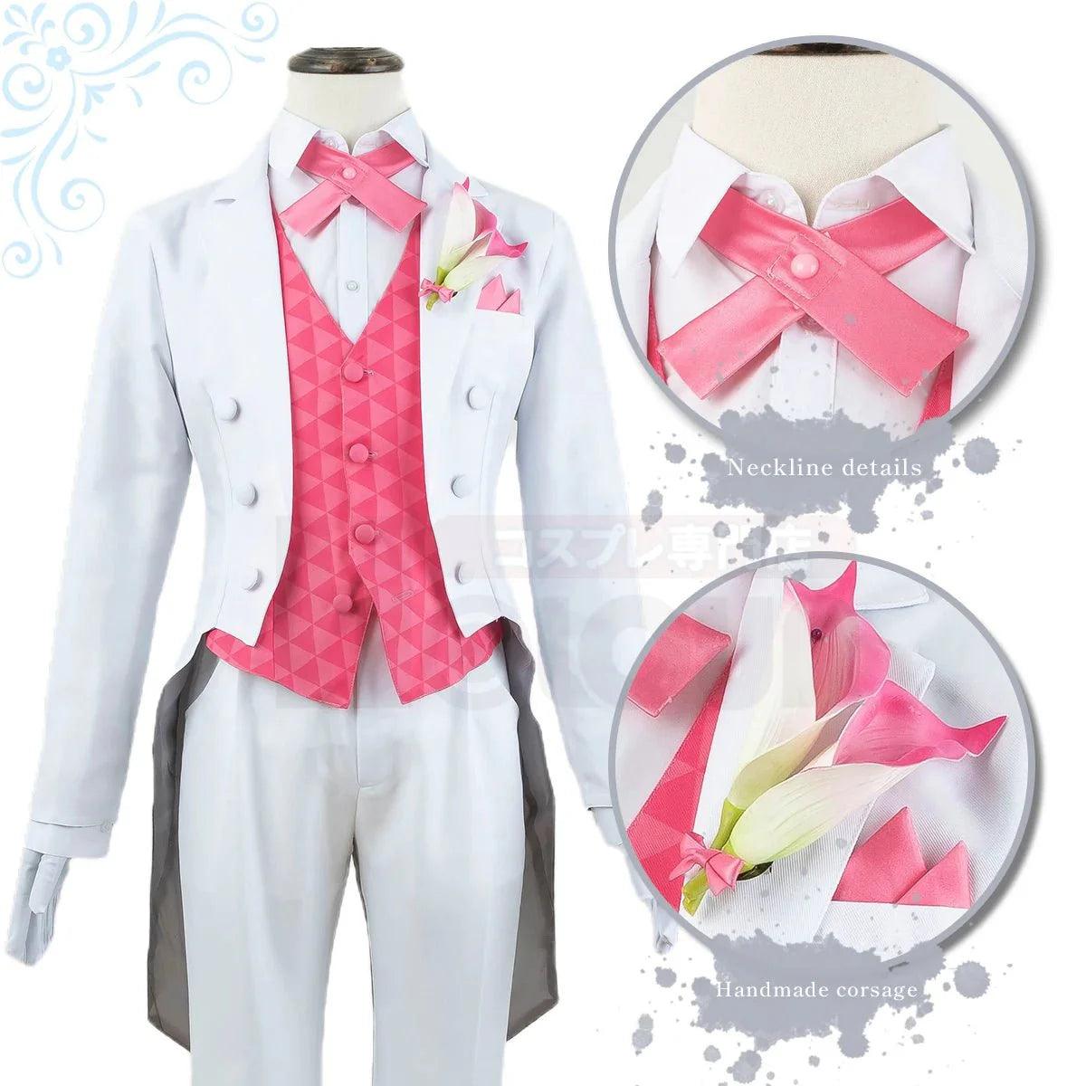 Blue Lock Anime Cosplay Costume Chigiri Exhibition Tuxedo Tailcoat Suit Uniform Corsage Party Cos Convention Gift - Coscosmos