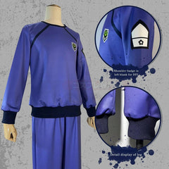 Blue Lock Anime Cosplay Costume Pajamas Reo Nagi Bachira Isagi Chigiri Nightclothes Embroidery Chest Logo - Coscosmos