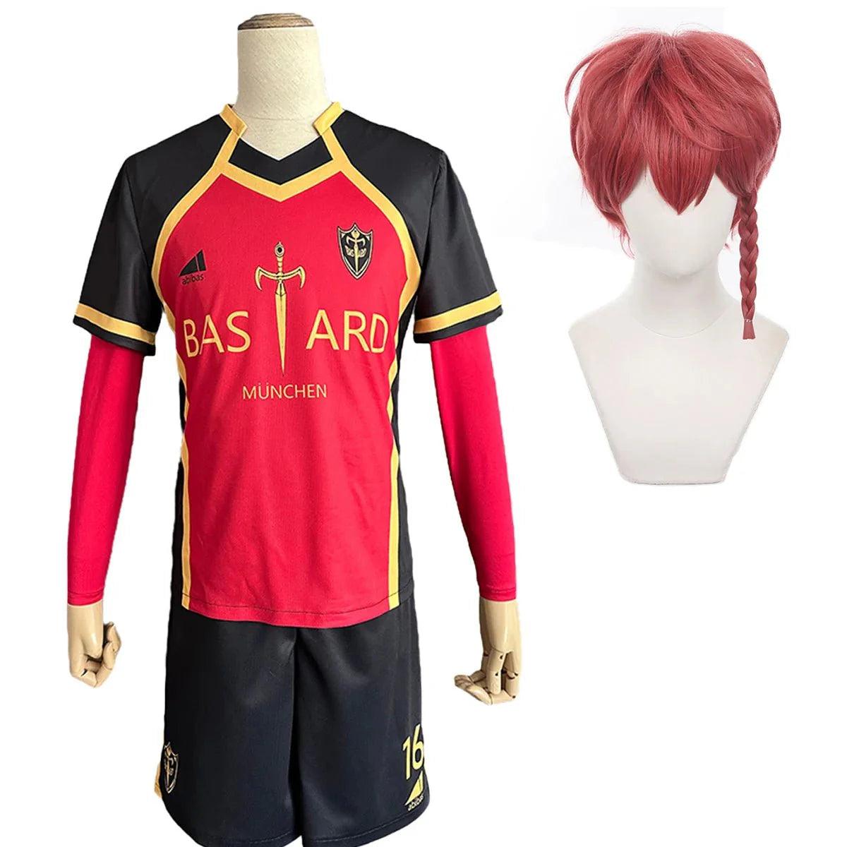 Blue Lock Anime Kaiser Ness Isagi Kurona Hiori Cosplay Costume Wig Jersey Bastard Munchen Embroidery Football Uniform - Coscosmos