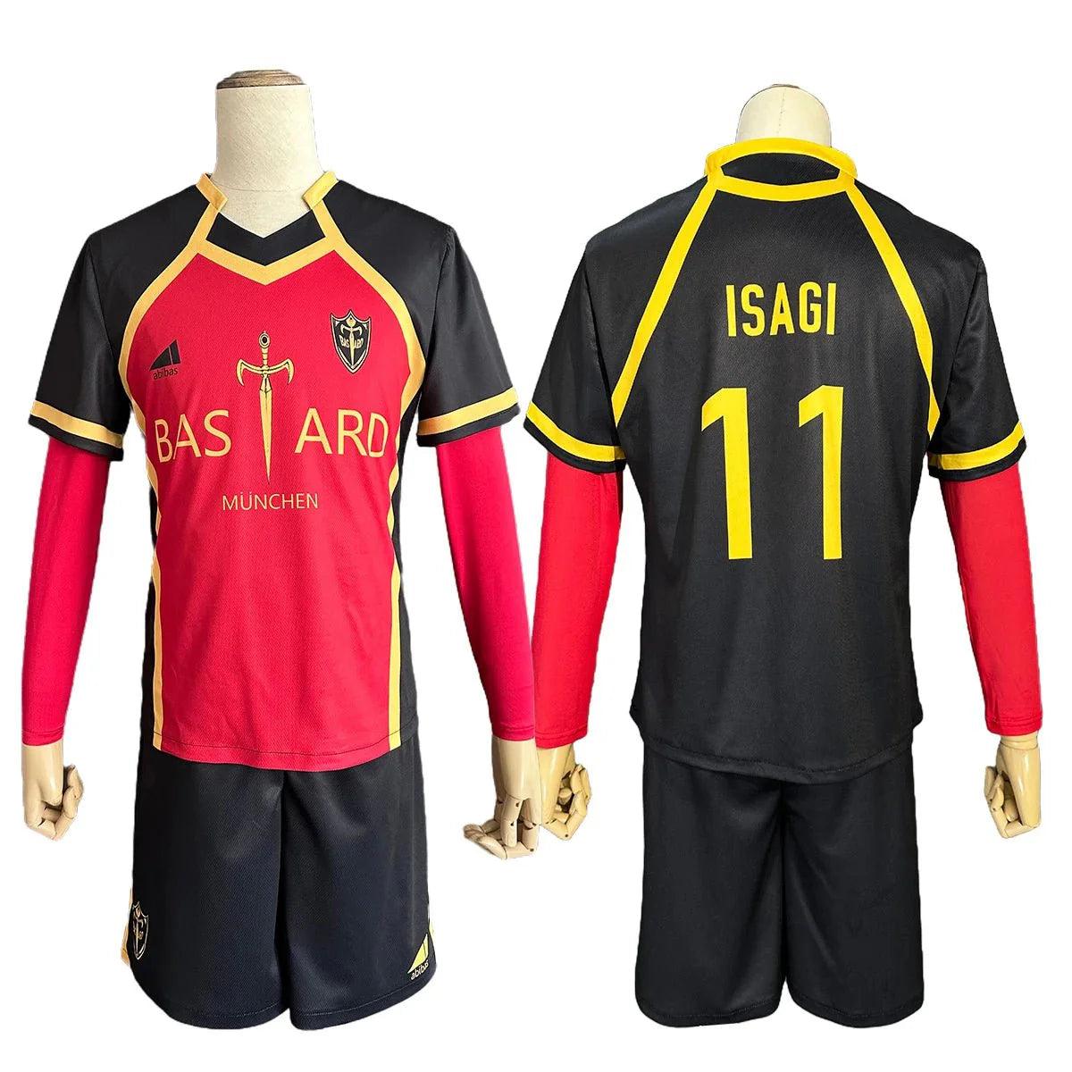 Blue Lock Anime Kaiser Ness Isagi Kurona Hiori Cosplay Costume Wig Jersey Bastard Munchen Embroidery Football Uniform - Coscosmos