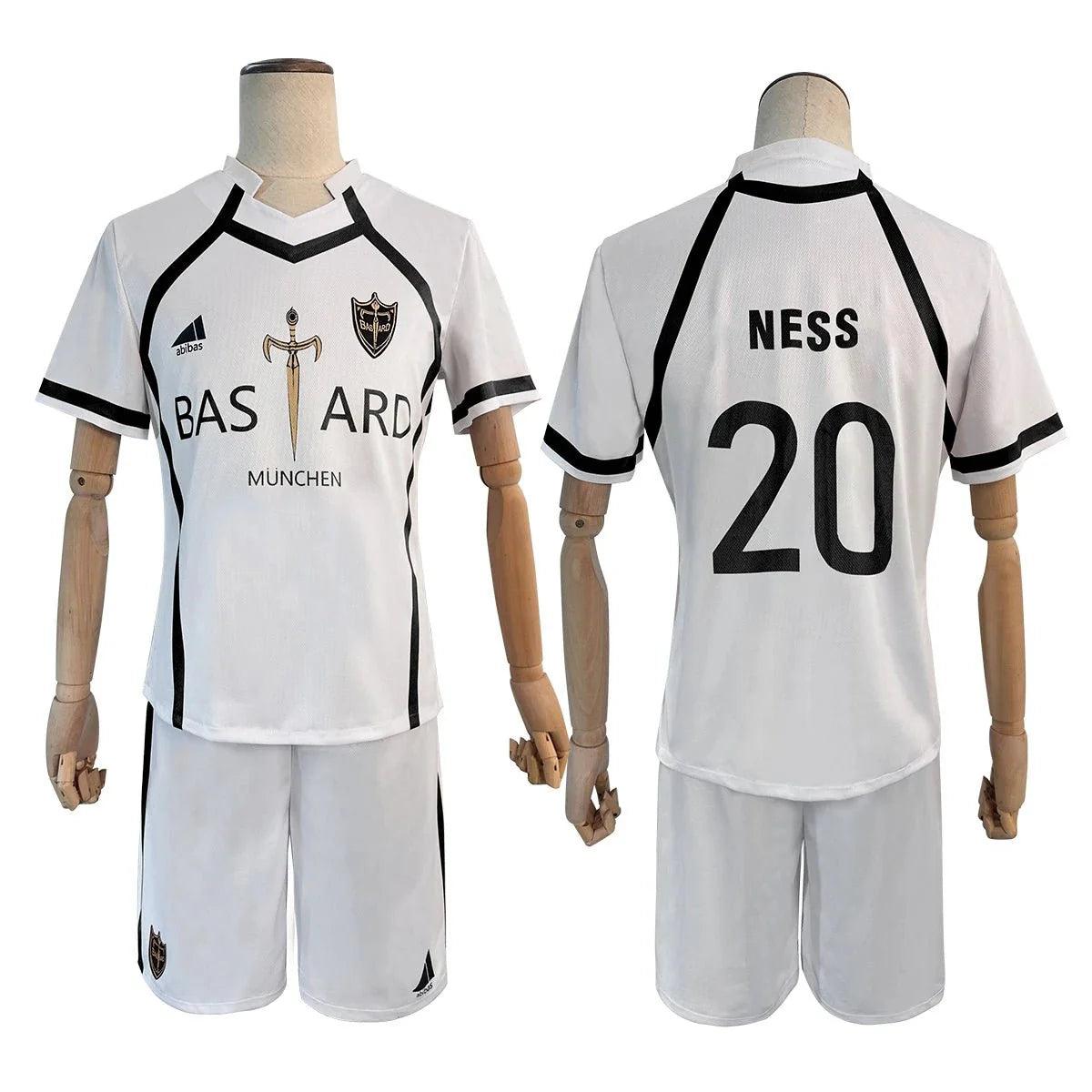 Blue Lock Anime Kaiser NO.11 Ness NO.20 Cosplay Costume Bastard Munchen Embroid Teenager Training Jersey Soccer Uniform - Coscosmos