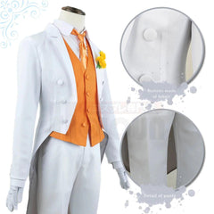 Blue Lock Anime Kunigami Cosplay Costume Wig Exhibition Tuxedo Tailcoat Suit Uniform Corsage Rose Net Sythetic Party Gift - Coscosmos