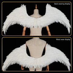 Blue Lock Anime Nagi Bachira Reo Cosplay 1PC White Angel Wings Goose Feather 150*60CM Velcro Puella Magi Madoka Magica - Coscosmos