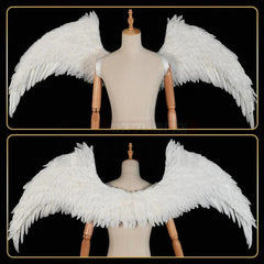 Blue Lock Anime Nagi Bachira Reo Cosplay 1PC White Angel Wings Goose Feather 150*60CM Velcro Puella Magi Madoka Magica - Coscosmos