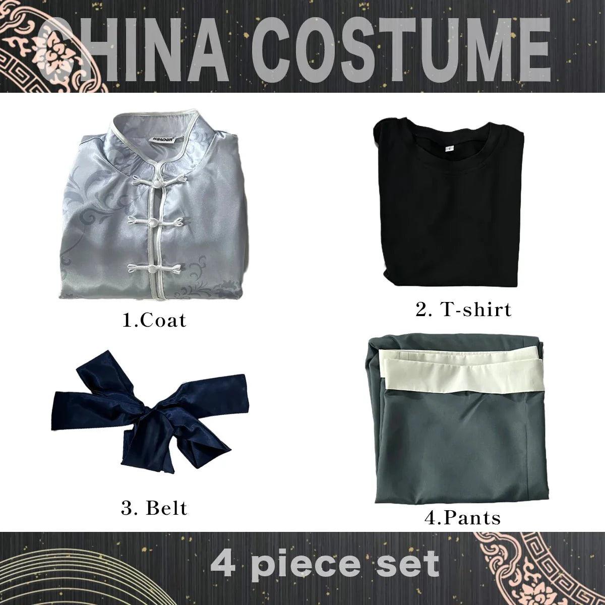 Blue Lock Anime Nagi Cosplay China Costume Kung Fu Tang Suit Wig Rose Net Sythetic Fibers Adjustable Size Gift Party - Coscosmos