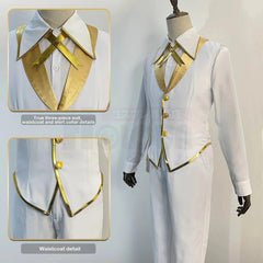 Blue Lock Anime NAGI Cosplay Costume Wig Angels and Demons Series Coat Pants White Uniform Rose Net Cos Convention - Coscosmos