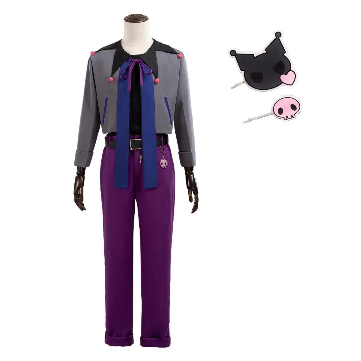 Blue Lock Anime Reo Mikage Cosplay Costume Wig Casual Wearing Cute Jacket T-shirt Pants Tail Rose Net Sythetic Fiber - Coscosmos