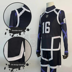 Blue Lock Season 2 Anime Bachira Cosplay Costume Wig NO.16 Training Jerseys 4PCS Football Uniform Daily Wear Cos Gift - Coscosmos