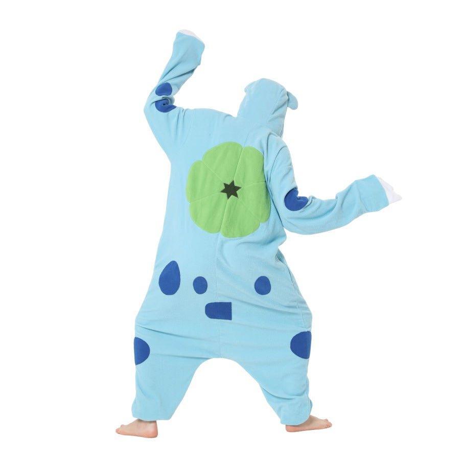 Bulbasaur Cosplay Onesie Pajamas for Couples | Fleece Cartoon Jumpsuit Loungewear | Coscomos Pajamas Series - Coscosmos