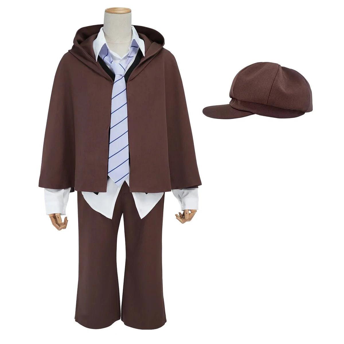 Bungo Anime Edogawa Rampo Cosplay Costume Cape Elastic Pants Shirt Vest Tie Hat Daily Wear Cos Convention Halloween Gift - Coscosmos