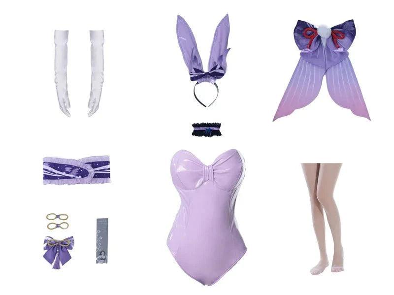 Bunny Girl Kokomi Cosplay Costume Genshin Impact Kokomi Bunny Costume Original Sexy Women Jumpsuit Style A and B - Coscosmos