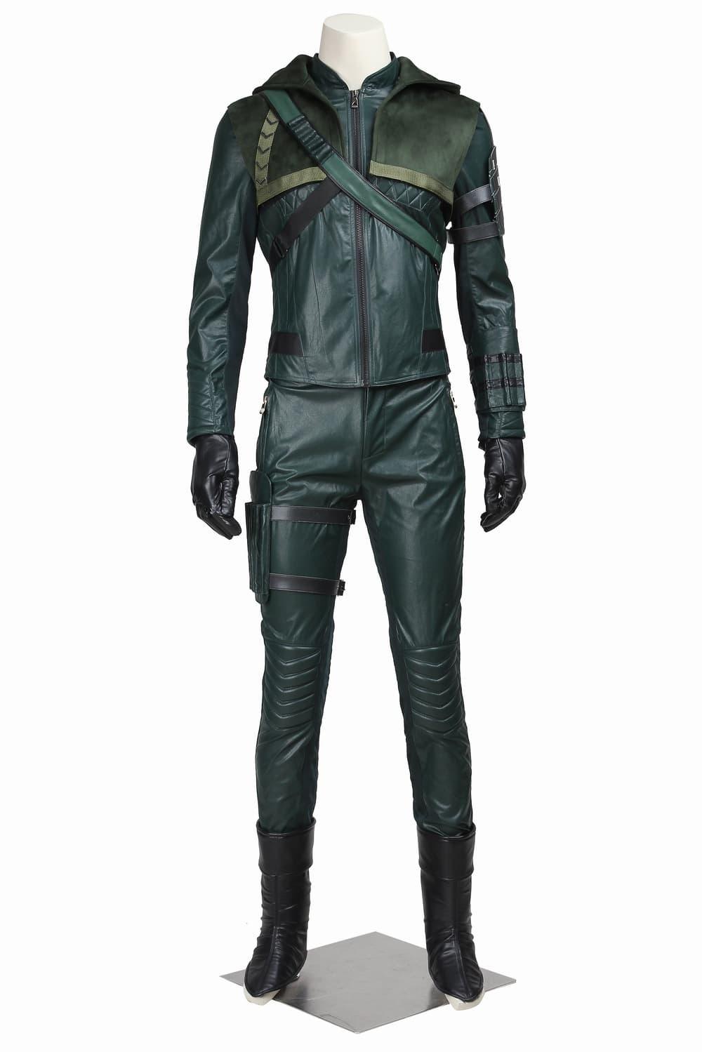 Green Arrow Cosplay Accessories Set – Mask, Gloves, Holster, Belt, Bag