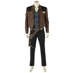 Han Solo Cosplay Costume Set - Top, Pant, Coat, Belt for Halloween & Parties