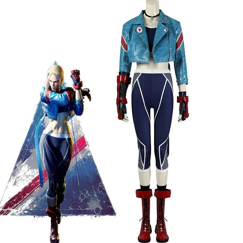 Cammy Cosplay Game Costume For Women Punk Jacket Crop Top Pants Full Set Halloween Carnival Party Disguise Battle Suit - Coscosmos