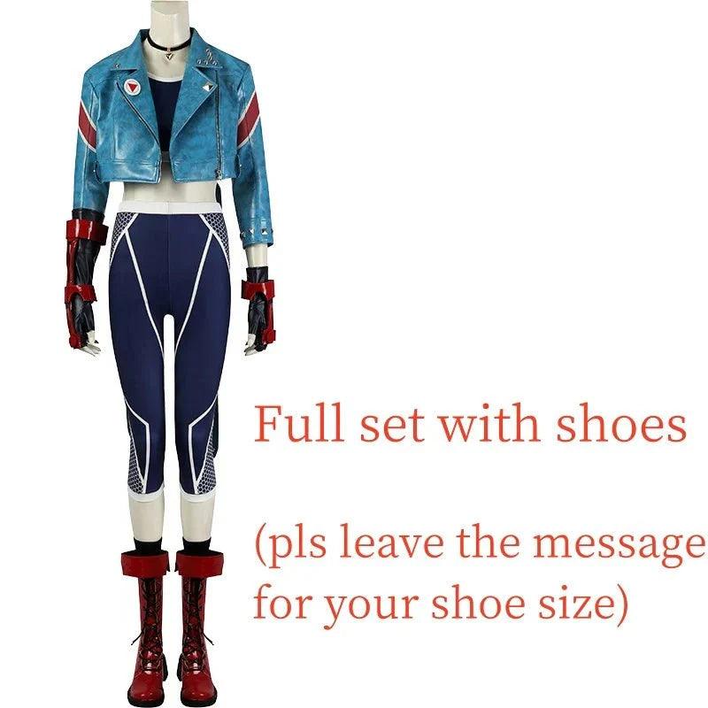 Cammy Cosplay Game Costume For Women Punk Jacket Crop Top Pants Full Set Halloween Carnival Party Disguise Battle Suit - Coscosmos