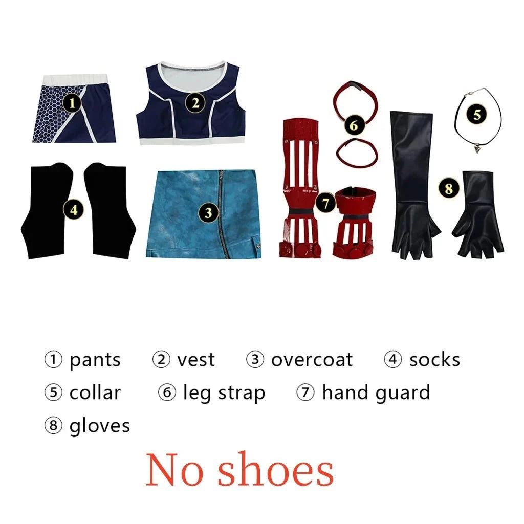 Cammy Cosplay Game Costume For Women Punk Jacket Crop Top Pants Full Set Halloween Carnival Party Disguise Battle Suit - Coscosmos