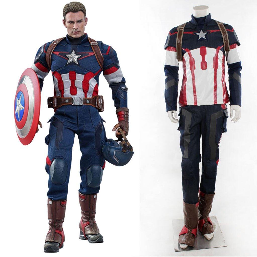 Captain America Cosplay Costume New - Coscosmos