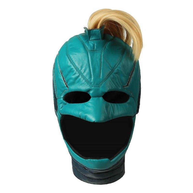 Captain Marvel Starforce Turquoise PU Leather Cosplay Costume | Coscomos - Coscosmos