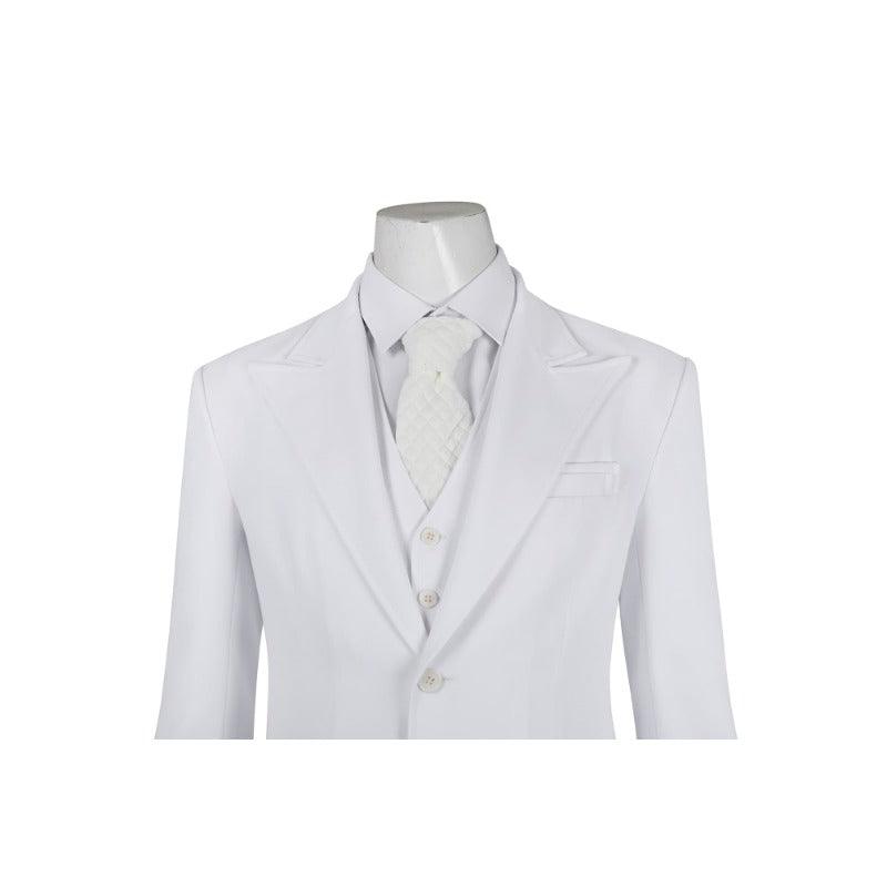 Joker 2 Arthur Fleck White Cosplay Costume Full Set - Suit, Shirt, Vest, Pants, Tie