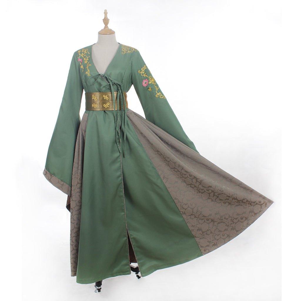 Cersei Lannister Green Dress Adult Costume | Women's Halloween Carnival Cosplay Outfit | Movie & TV Series Cosplay - Coscosmos