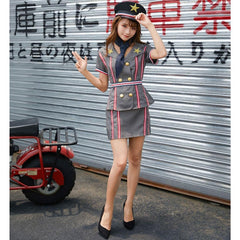 Sexy Pilot & Policewoman Cosplay Costume for Women - Anime-Inspired Roleplay Uniform for Stage Performances